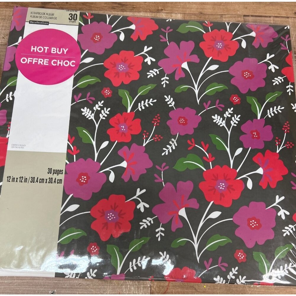 NIP Recollections 12 x 12 Scrapbook Floral, Flower Theme